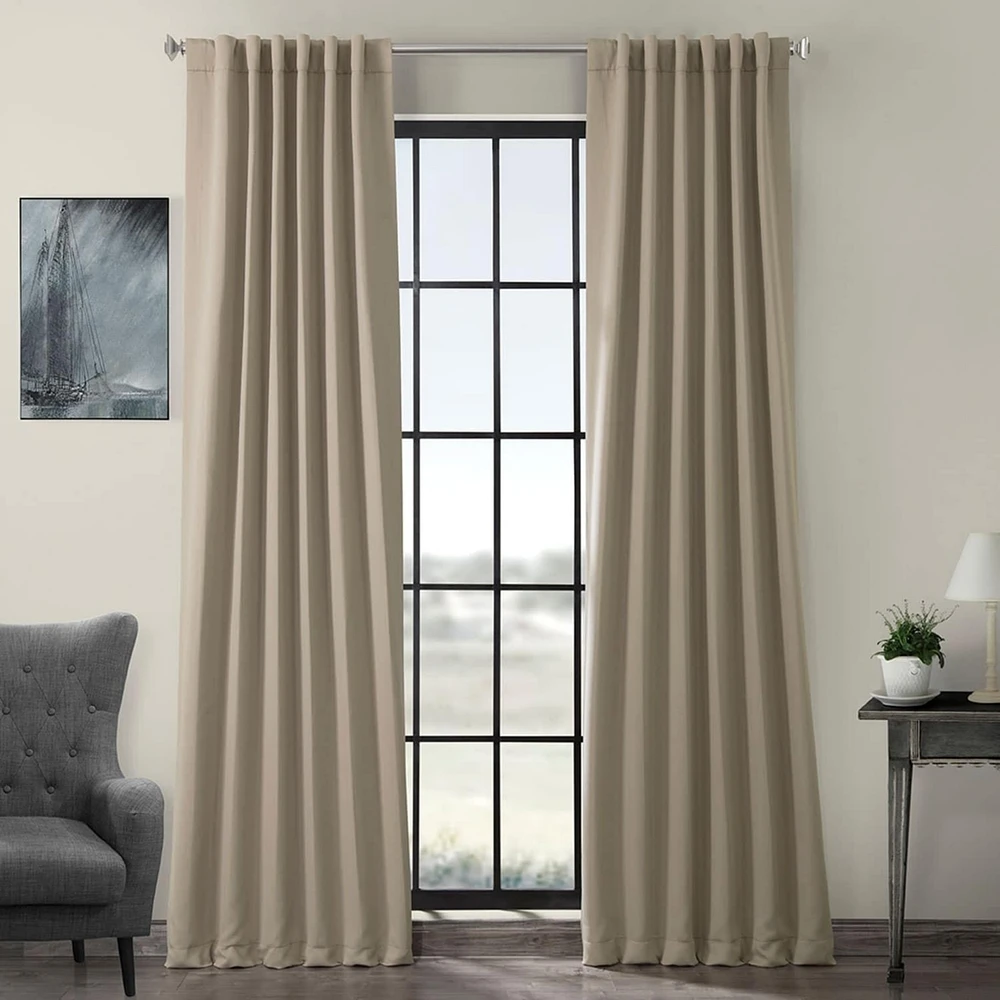 Half Price Drapes Classic Taupe Room Darkening Curtain