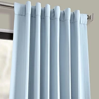 Half Price Drapes Frosted Blue Room Darkening Curtain