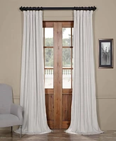 Half Price Drapes Reflection Grey Signature Velvet Blackout Curtain