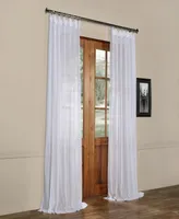 Half Price Drapes Aspen White Textured Faux Linen Sheer Curtain