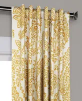 Half Price Drapes Tea Time Yellow Floral Room Darkening Curtain