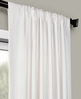 Half Price Drapes Eggshell Faux Silk Taffeta Blackout Curtain