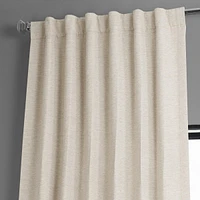 Half Price Drapes Oat Cream Textured Bellino Room Darkening Curtain