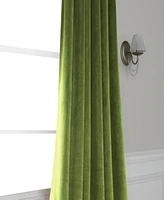 Half Price Drapes Basque Green Signature Velvet Blackout Curtain