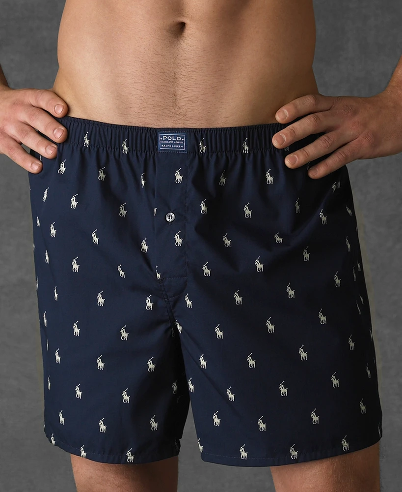 Polo Ralph Lauren Men's Underwear, Allover Pony Woven Boxers