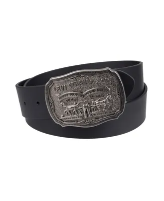 Levi's Leather Men's Belt with Plaque Buckle