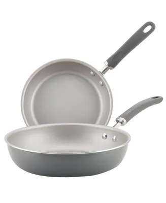 Rachael Ray Create Delicious Aluminum Nonstick Skillet 9.5" and 11.75" Twin Pack