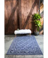 Bayshore Home Aldrose Ald2 Blue 8' x 10' Area Rug