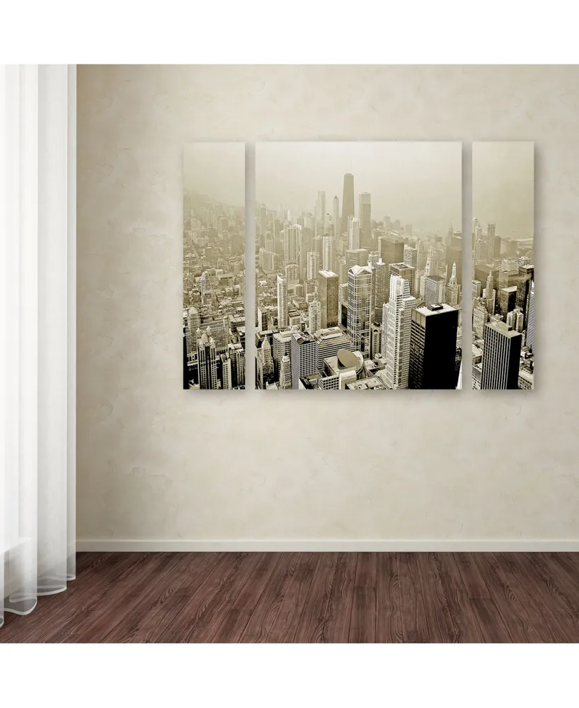 Preston 'Chicago Skyline' Multi Panel Art Set Large - 41" x 30"