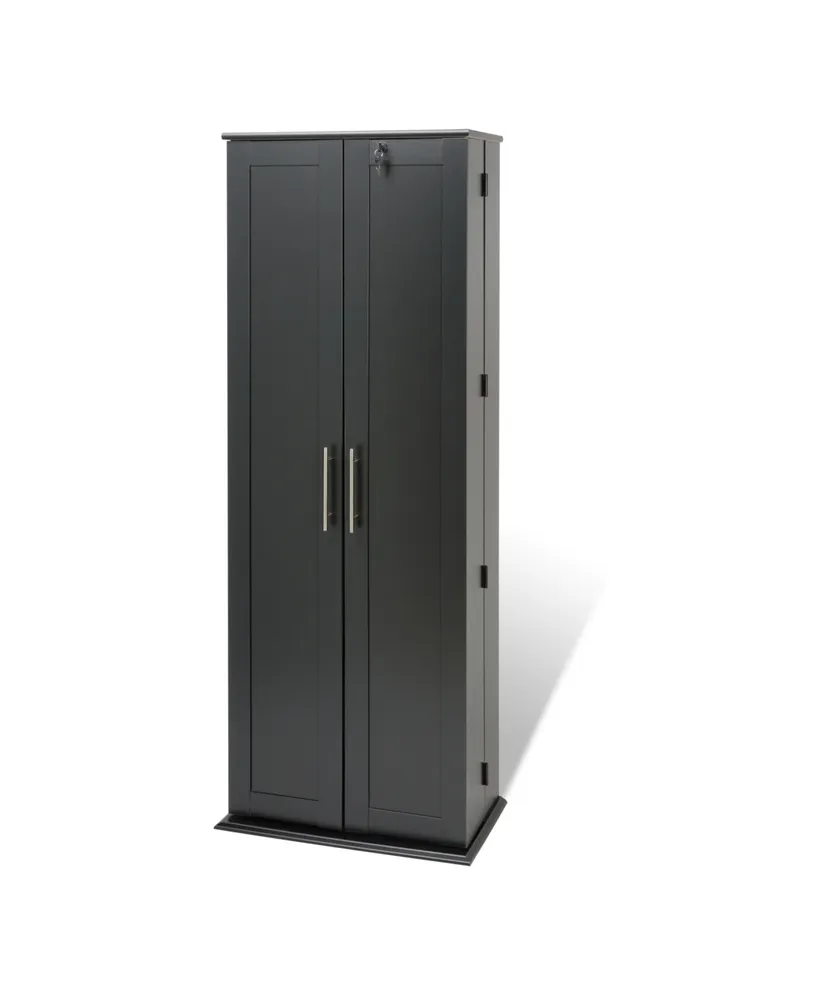 Prepac Grande Locking Media Storage Cabinet with Shaker Doors