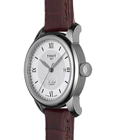 Tissot Women's Swiss Automatic Le Locle Brown Leather Strap Watch 29mm