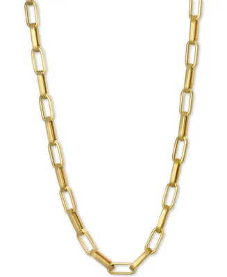 Paperclip Link Chain 22" Chain Necklace in 14k Gold