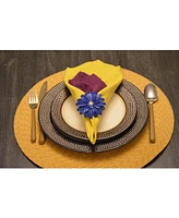 Vibhsa Blue Pearl Flower Napkin Ring