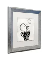 Color Bakery 'Silver Brewed 1' Matted Framed Art - 16" x 16"