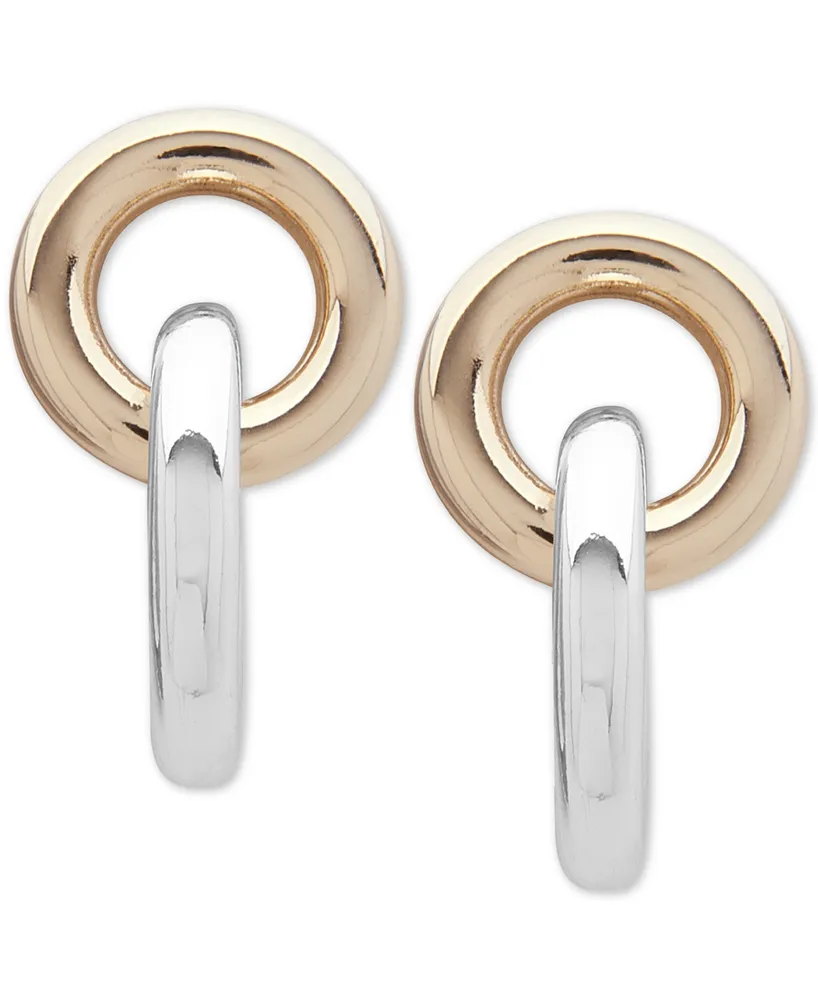 Lauren Ralph Lauren Two-Tone Circle & Bar Drop Earrings