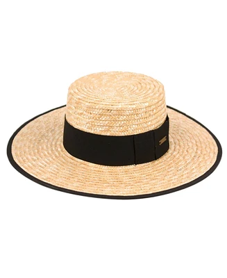 Angela & William Braid Natural Straw Women's Boater Hat