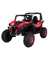 Blazin' Wheels Red Wild Cross Utv 12 Volt Two Seater with Eva Wheels