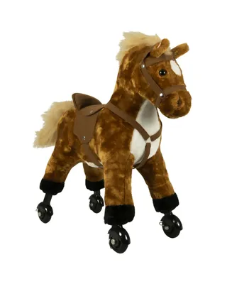 Ponyland Brown Plush Action Pony Giddy-Up Walking Horse with Sound