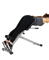 Sunny Health & Fitness 45° Hyperextension Roman Chair Machine, Height Adjustable Home Exercise Sport Bench, Foldable, Sf-BH6629