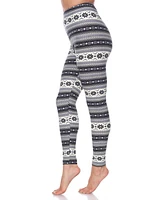 White Mark Women's One Fits Most Printed Leggings