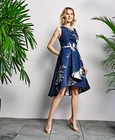 Adrianna Papell Jacquard Fit & Flare Dress