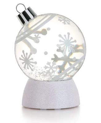 Napco Led Snowflake Ornament Water Globe