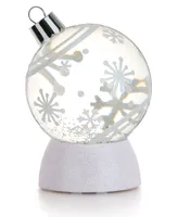 Napco Led Snowflake Ornament Water Globe