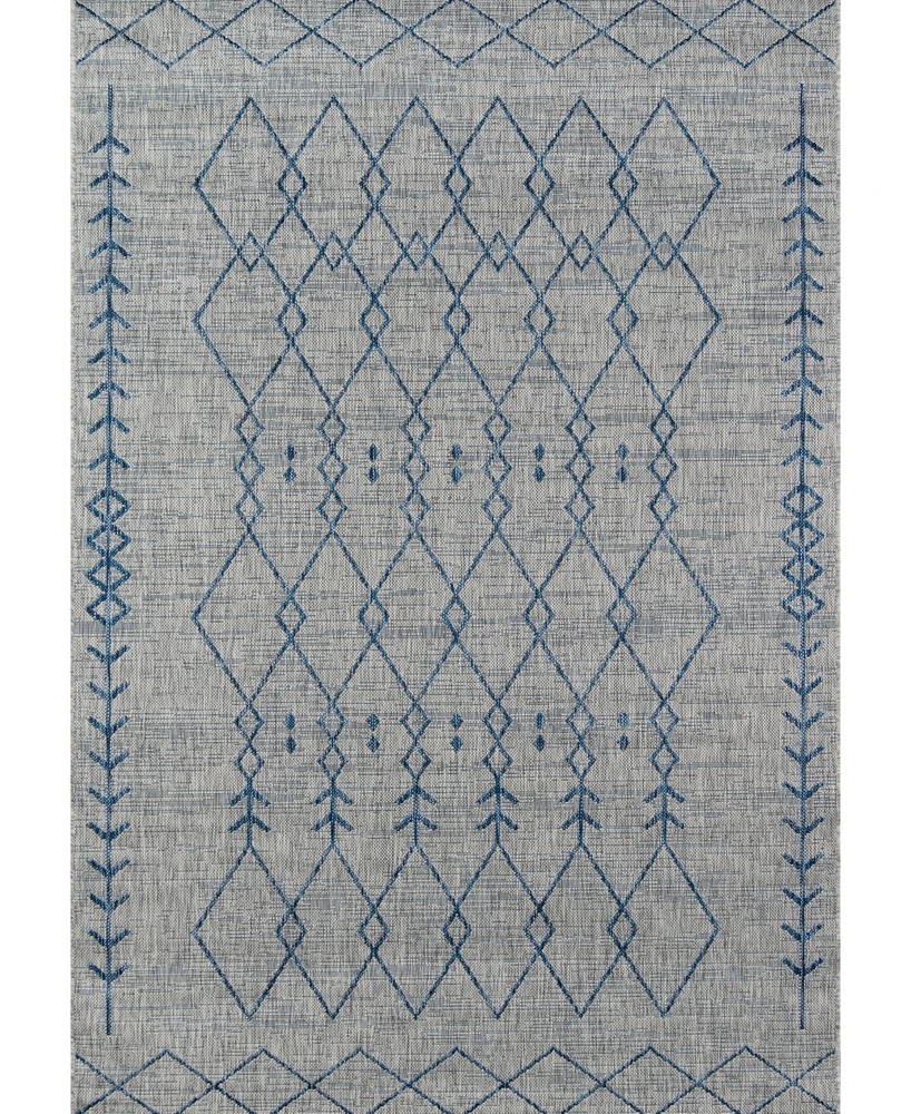 Novogratz Villa Vi-08 Gray 2'7" x 7'6" Outdoor Area Rug