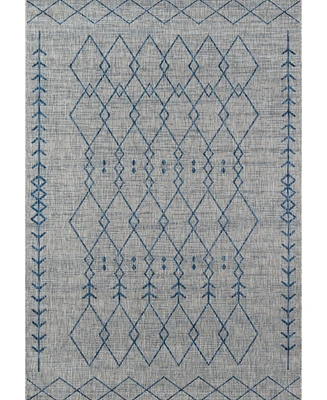Novogratz Villa Vi-08 Gray 2'7" x 7'6" Outdoor Area Rug