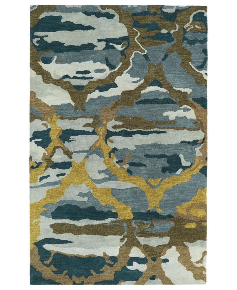 Kaleen Brushstrokes BRS02-17 Blue 8' x 11' Area Rug