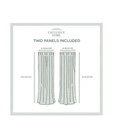 Exclusive Home Canopy Stripe Indoor/Outdoor Grommet Top Curtain Panel Pair, 54" x 84"