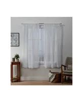 Exclusive Home Itaji Sheer Rod Pocket Top Curtain Panel Pair, 54" x 63"