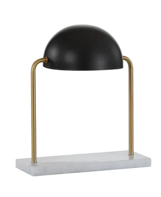 Jonathan Y Porter 13.5" Art Deco Dome Lamp with Marble Base