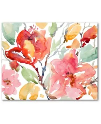 Courtside Market Watercolor Flowers Gallery Wrapped Canvas Wall Art Collection