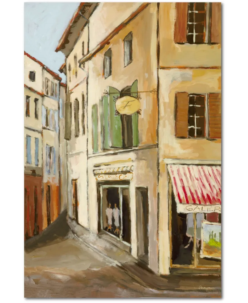 Courtside Market Street in Neuilly I 12" x 18" Gallery-Wrapped Canvas Wall Art