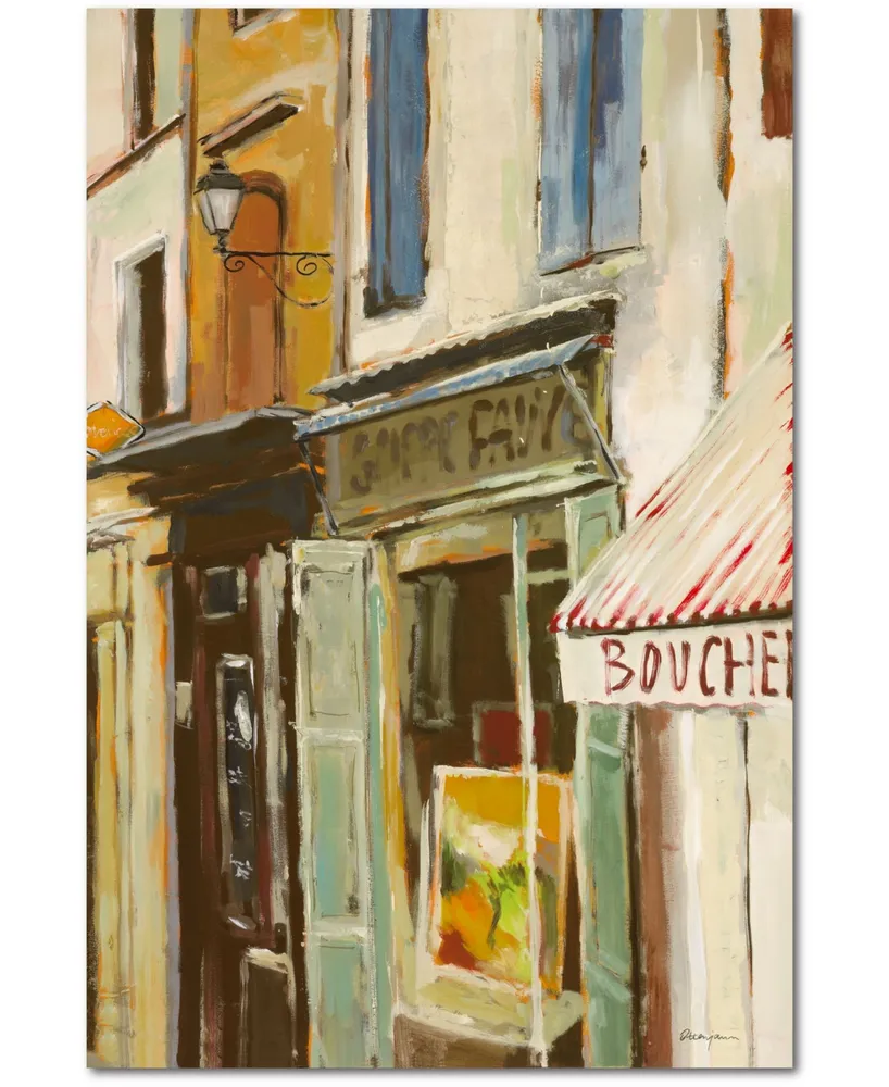 Courtside Market Street in Neuilly Ii 12" x 18" Gallery-Wrapped Canvas Wall Art