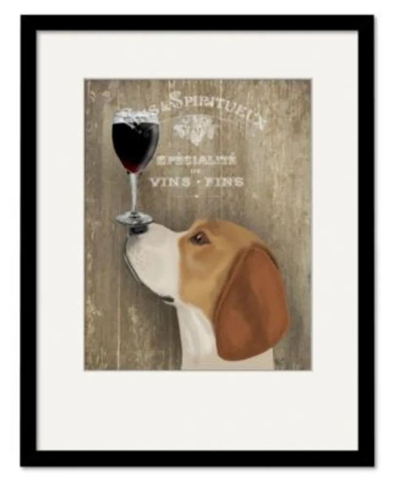 Courtside Market Beagle Au Vin Framed Matted Art Collection