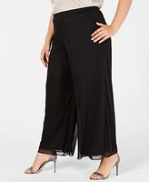 Msk Plus Mesh Wide-Leg Pants