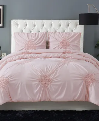 Christian Siriano Georgia Rouched 3 Piece Full/Queen Comforter Set