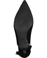 Journee Collection Women's Bindi Tie Detail Kitten Heel Pumps