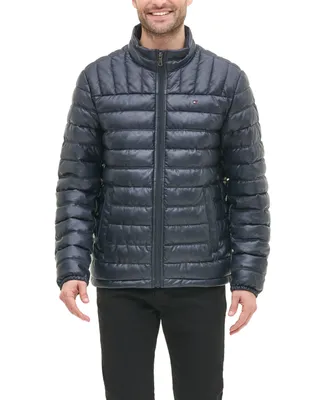 Tommy Hilfiger Men's Quilted Faux Leather Puffer Jacket