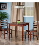 Pulman 3-Piece Set Extension Table with 2 Ladder Back Chairs