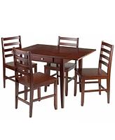 Hamilton 5-Piece Drop Leaf Dining Table with 4 Ladder Back Chairs