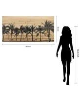 Empire Art Direct 'Solitary Beach' Arte De Legno Digital Print on Solid Wood Wall Art - 30" x 60"