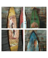Empire Art Direct 'Surfboards' Metallic Handed Painted Rugged Wooden Blocks Wall Sculpture - 32" x 48"