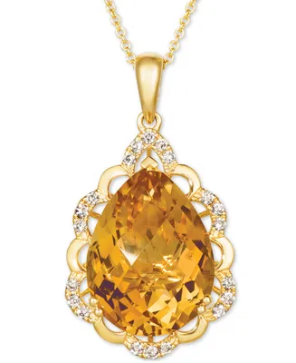 Le Vian Cinnamon Citrine (7-1/2 ct. t.w.) & Nude Diamonds (1/5 ct. t.w.) 20" Pendant Necklace in 14k Gold