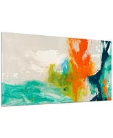 Empire Art Direct 'Tidal Abstract 1' Frameless Free Floating Tempered Glass Panel Graphic Wall Art - 24" x 48''