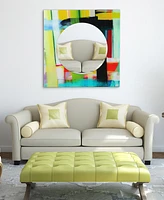 Empire Art Direct Printed Tempered Art Glass with Round Beveled Mirror Wall Decor 36" x 36''