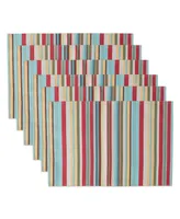 Summer Stripe Polyester Placemat, Set of 6
