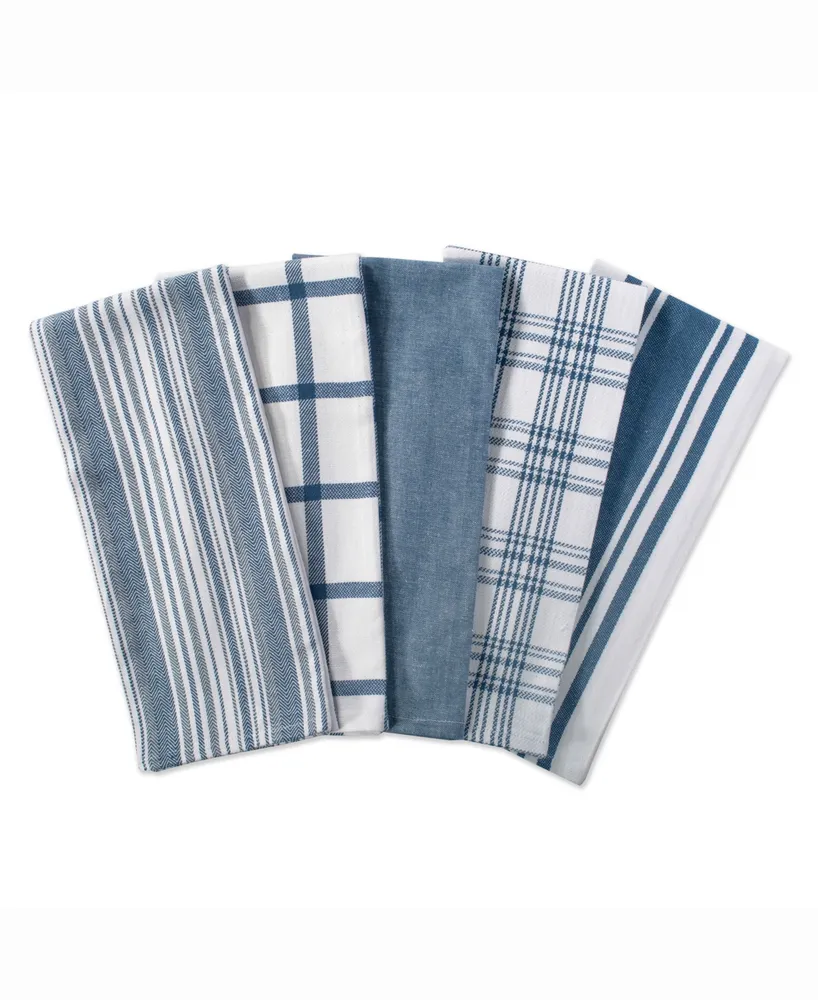 Assorted Stone Woven Dishtowel, Set of 5